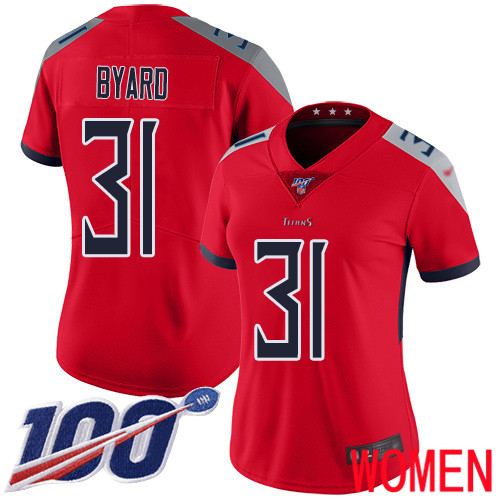 Tennessee Titans Limited Red Women Kevin Byard Jersey NFL Football #31 100th Season Inverted Legend->youth nfl jersey->Youth Jersey